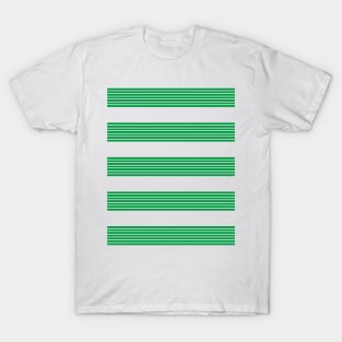 Celtic Retro Green and White Hoops Home 2013 T-Shirt